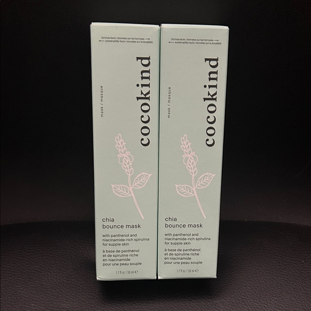 NEW 🆕 Lot of Two Cocokind Chia Bounce Masks with niacinamide vegan cruelty free